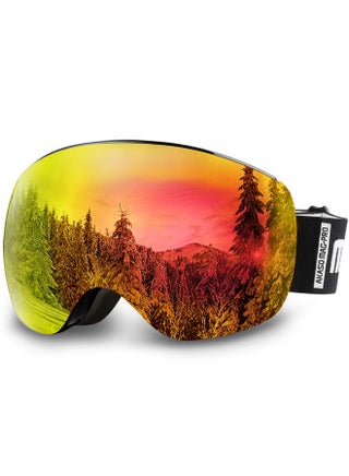 Otg Ski Goggles, Snowboard Goggles, Magpro Magnetic Interchangeable Lenses, Antifog, 100% Uv Protection, Helmet Compatible, Snow Goggles For Men & Women - pzsku/Z169042AB5E86996184B1Z/45/_/1695647582/b992f43e-250e-4fd0-ba0e-9a1e24b5e0a3