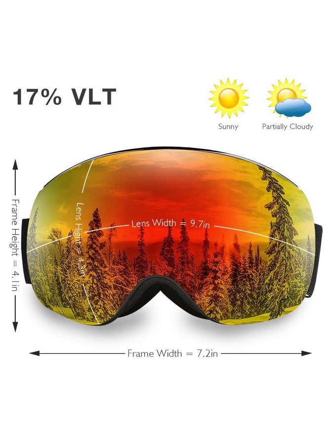 Akaso - Otg Ski Goggles, Snowboard Goggles, Magpro Magnetic Interchangeable Lenses, Antifog, 100% Uv Protection, Helmet Compatible, Snow Goggles For Men & Women - Image 1