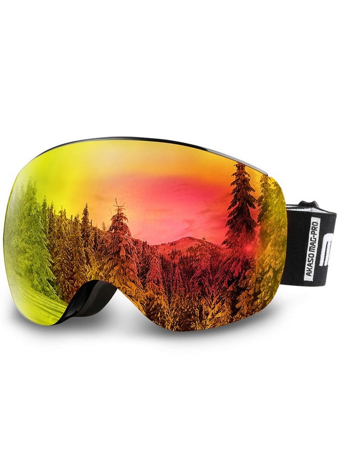Akaso - Otg Ski Goggles, Snowboard Goggles, Magpro Magnetic Interchangeable Lenses, Antifog, 100% Uv Protection, Helmet Compatible, Snow Goggles For Men & Women - Image 1