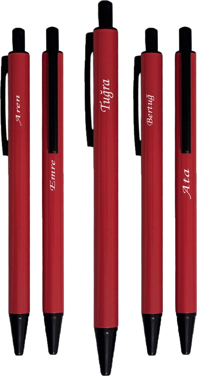 Tusah Metal Ballpoint Pen Set of 5 Personalized  - Image 1