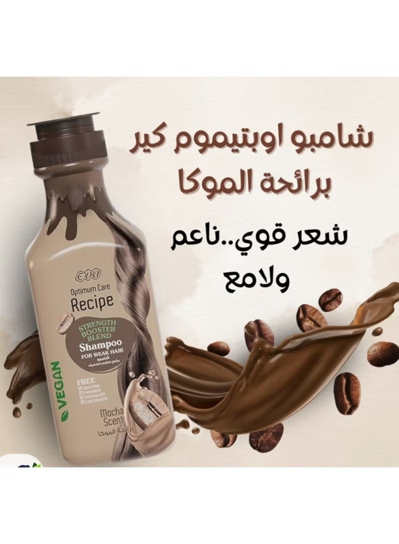 Eva Optimum Care Recipe Shampoo Hair Strength Booster Blend Mocha Scent - 350 Ml - Image 3