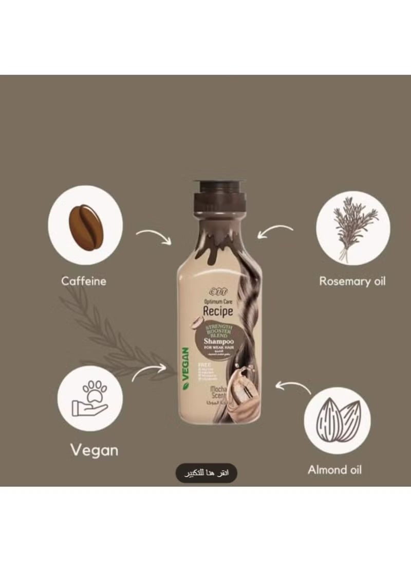 Eva Optimum Care Recipe Shampoo Hair Strength Booster Blend Mocha Scent - 350 Ml - Image 2