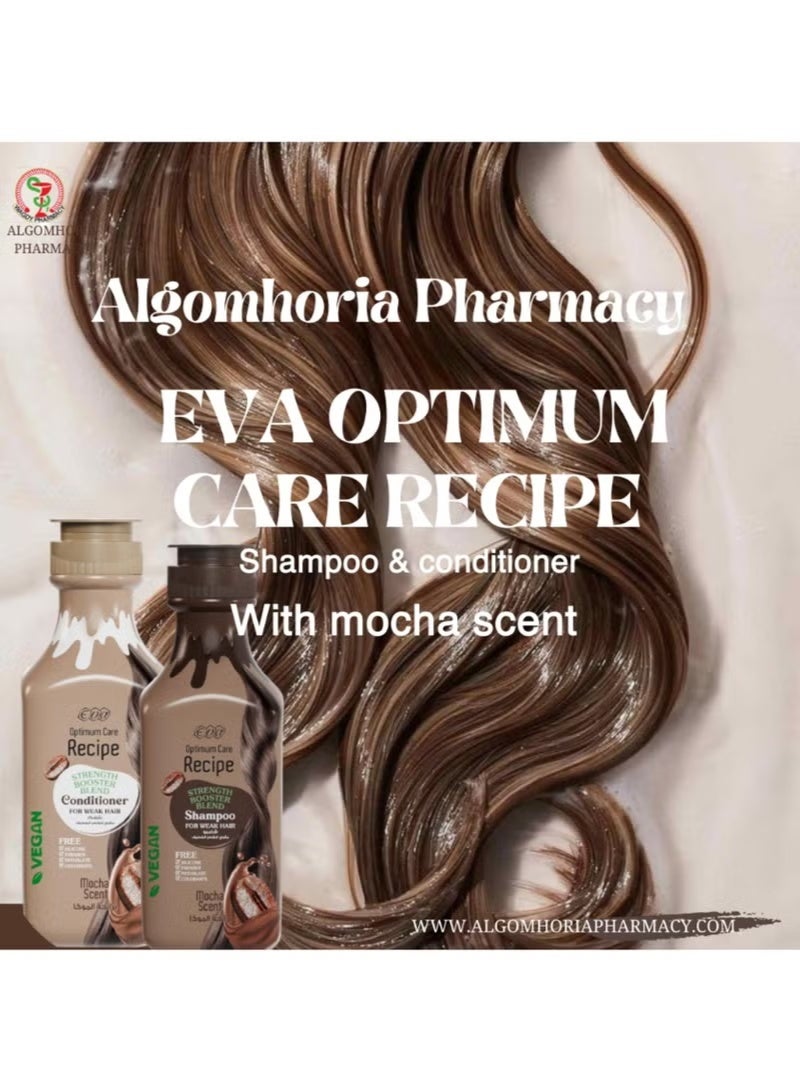 Eva Optimum Care Recipe Shampoo Hair Strength Booster Blend Mocha Scent - 350 Ml - Image 5