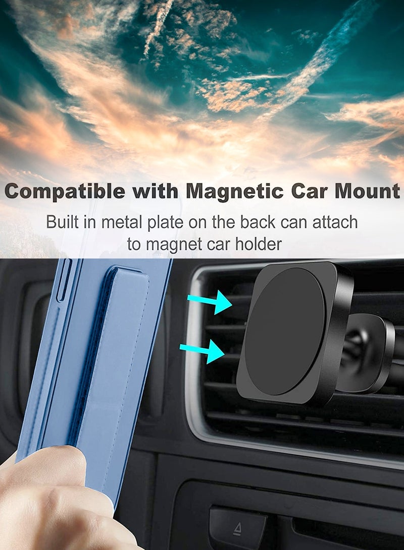 Wtech Xiaomi Redmi Note 14 Pro+ / Redmi Note 14 Pro Plus 5G 2024 Hand Grip Foldable Magnetic Kickstand Wrist Strap Finger Grip with Built-in Iron Case Cover - Sky Blue - Image 3