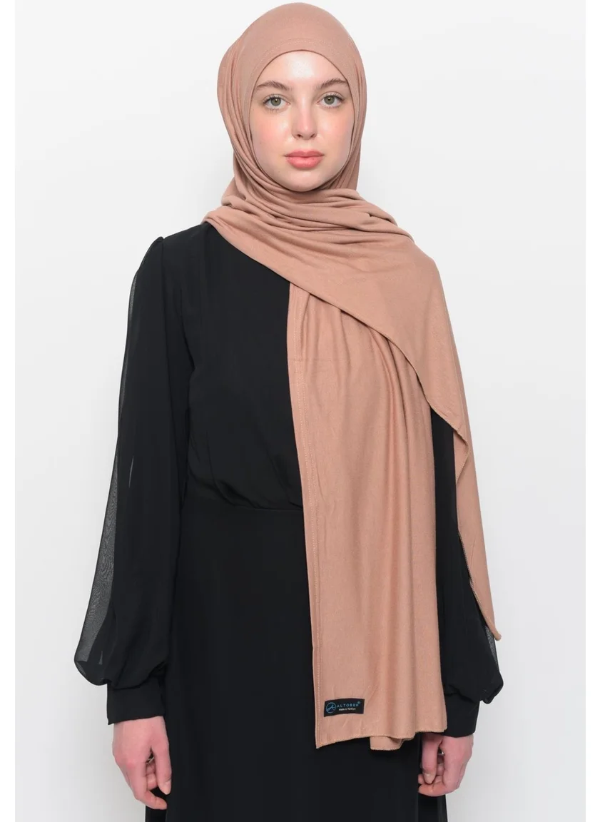 التوبة Ready Practical Interlocking Luxury Organic Plain Combed Cotton Shawl Aligned-Beige