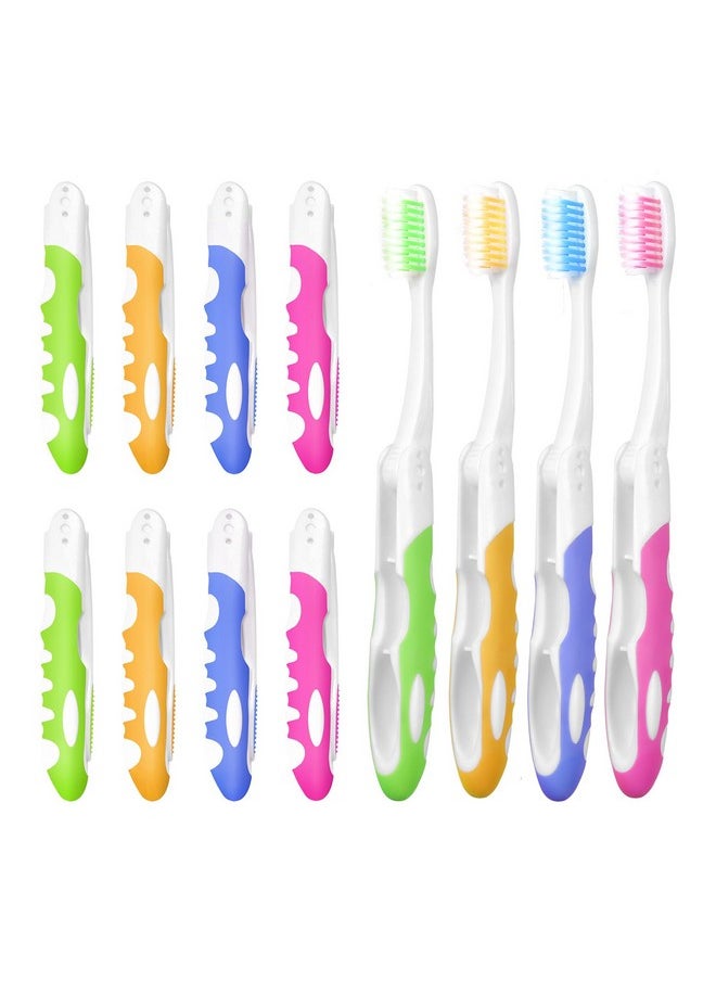 EasyHonor EasyHonor Travel Toothbrush Bulk, Folding Toothbrush with Toothbrush Box,Soft Potable Travel Size Toothbrush, Individually Wrapped Toothbrush for Travel Camping School Home Supplies.(12 Pcs)  - Image 1