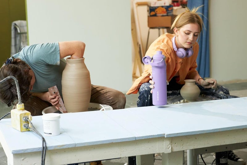 Stanley IceFlow Fast Flow Water Bottle 24 OZ | Angled Spout Lid | Lightweight & Leakproof for Travel & Gym | Insulated Stainless Steel | BPA-Free | Lavender - Image 5