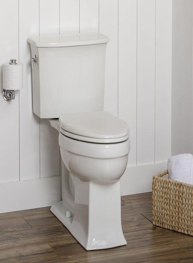 Mayfair Alesio II Slow Close Toilet Seat, Easy Clean Hinges and Adjustable Perfect Fit Wood Seat, Made in USA, Elongated, White - Image 3