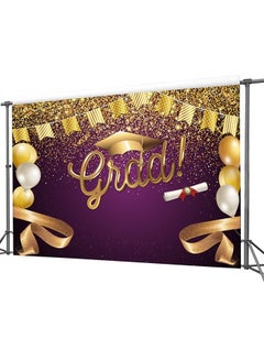 Class of 2023 Graduation Backdrop Congrats Party Gold Photo Background  Banner