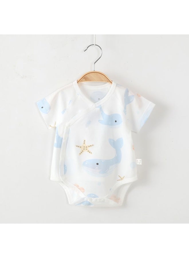 Baby Bodysuits Lightweight And Breathable Baby Onesies Short Sleeves Summer Thin Newborn Triangle Rompers Pure Cotton