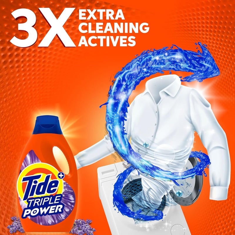 Tide Laundry Detergent Power Gel Lavender Fresh 1.8L, Pack of 4 - Image 5