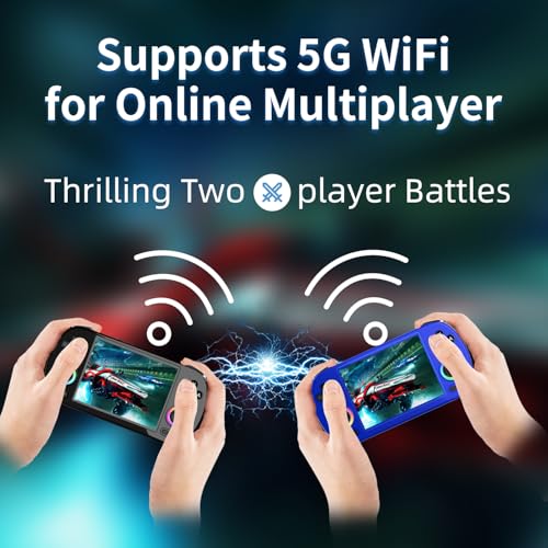 Aivuidbs RG40XX H Handheld Game Console RG40XXH Retro Gaming Console 4.0'' IPS Screen with 64G TF Card Pre-Installed Games Linux System Supports 5G WiFi Bluetooth HDMI and TV Output New Emulator RG40XX Black - Image 5