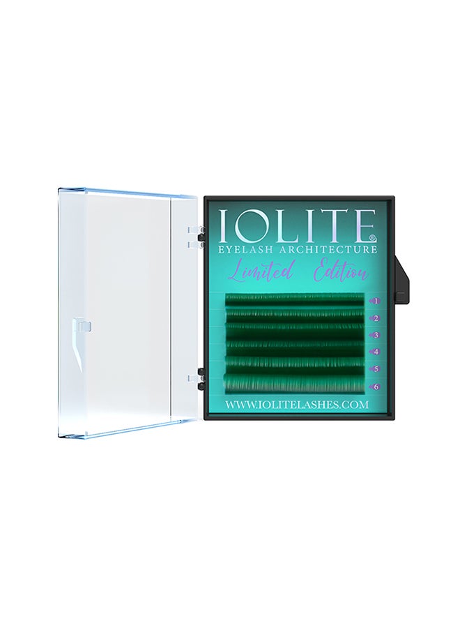 IOLITE Colored Classic Lashes Eyelashes Ombre Green B Curl .01T Mix 2
