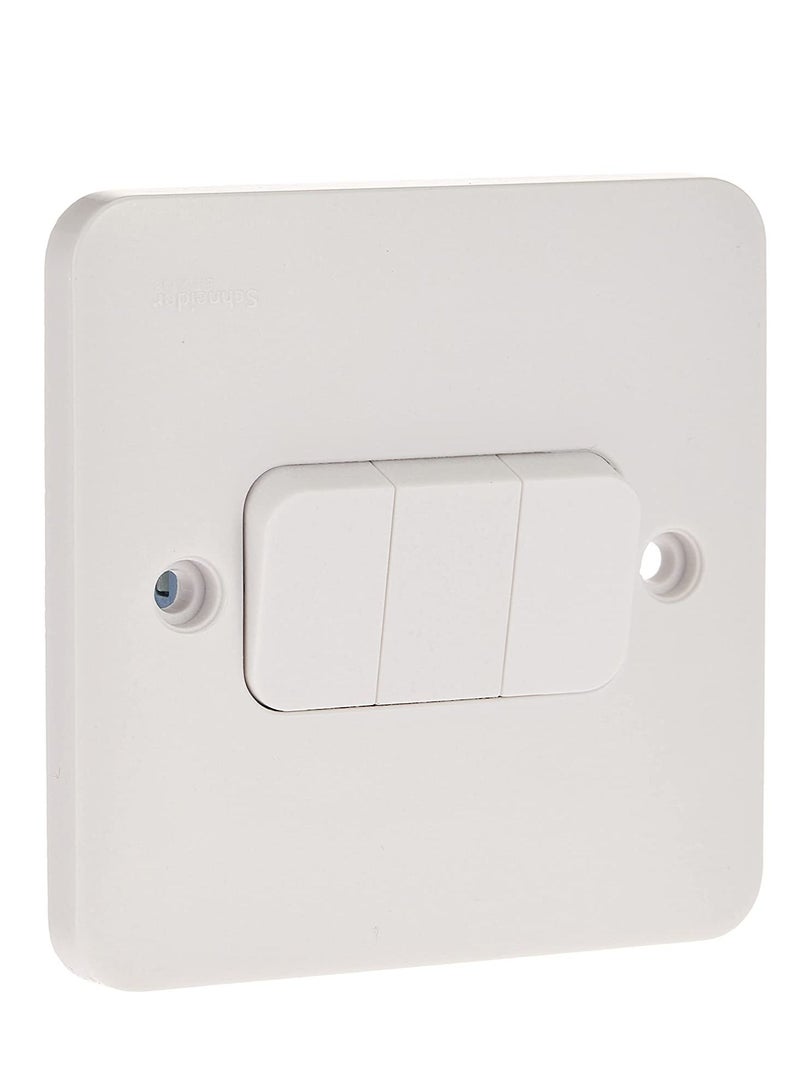 Schneider Electric GGBL1032 Lisse Plate Switch, 3 Gang, 2 Way, 10AX, White