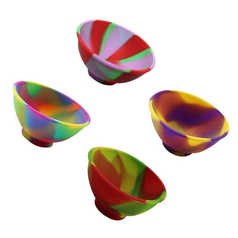 SUKPSY 4 Pcs Mini Multicolor Silicone Pinch Bowls Prep and Serve Bowls Reusable Kitchen Condiment Snack Bowls for Food Candy Seasoning Spices Nuts Snacks or Small DIY Crafts  2.64 x 1.18 inch - Image 1