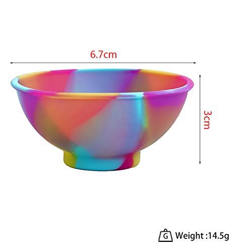 SUKPSY 4 Pcs Mini Multicolor Silicone Pinch Bowls Prep and Serve Bowls Reusable Kitchen Condiment Snack Bowls for Food Candy Seasoning Spices Nuts Snacks or Small DIY Crafts  2.64 x 1.18 inch - Image 3