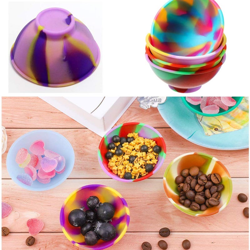 SUKPSY 4 Pcs Mini Multicolor Silicone Pinch Bowls Prep and Serve Bowls Reusable Kitchen Condiment Snack Bowls for Food Candy Seasoning Spices Nuts Snacks or Small DIY Crafts  2.64 x 1.18 inch - Image 5
