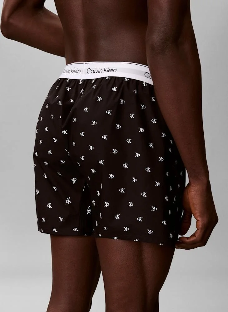 CALVIN KLEIN  Printed Poplin Boxers for Men | Best Price UAE