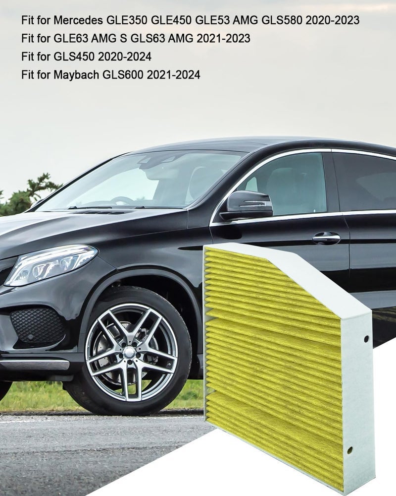 ULZOZN Cabin Air Filter kit Fit for Mercedes 2020-2023 Maybach 2021-2024 Replace A1678350400 A1678350400, Interior FilterUnder Hood Dust Filter - Image 3