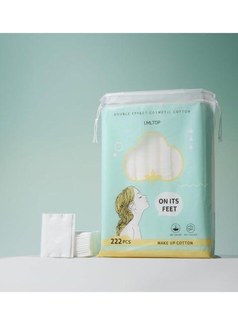 فوط قطن جوز لإزالة المكياج والعناية بالبشرة – عبوة اقتصادية 222 قطعة فائقة النعومة