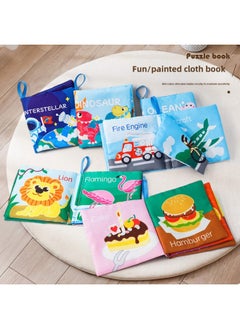 Generic Baby Cloth Book Children's Early Education Enlightenment Cognition Baby Cloth Book Tear Not Ripe Sound Paper Educational Toys-Color:Dinosaurs  - Image 3