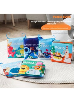 Generic Baby Cloth Book Children's Early Education Enlightenment Cognition Baby Cloth Book Tear Not Ripe Sound Paper Educational Toys-Color:Dinosaurs  - Image 2