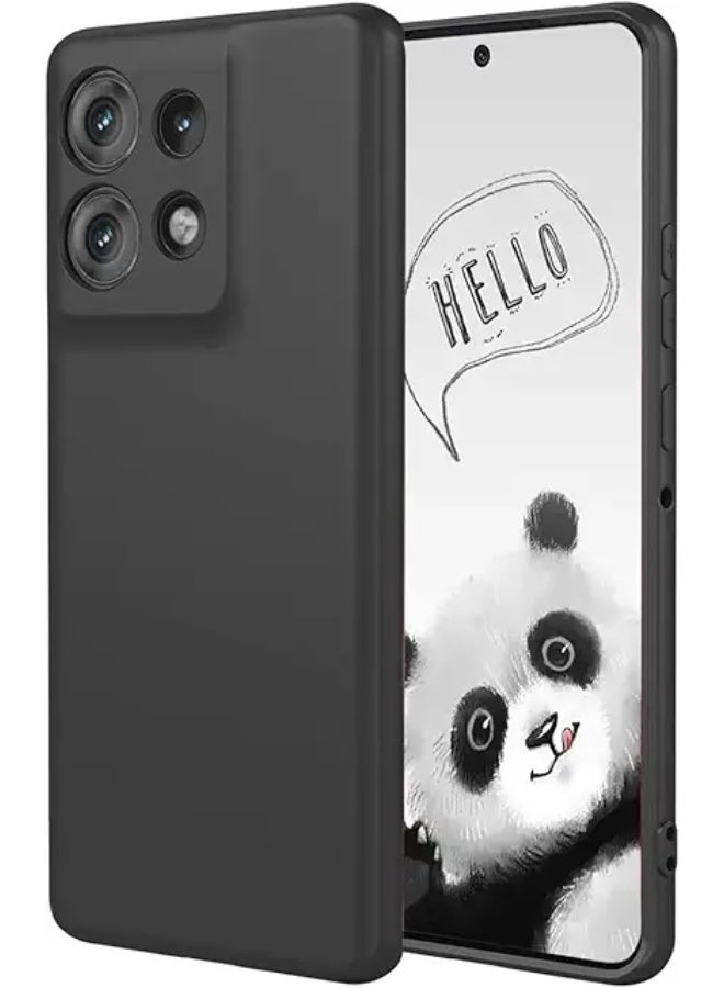 Protective Cover For  Motorola G75 , Slim Fit Soft Back TPU Case Flexible Silicone Cover Compatible For Motorola G75 - Black