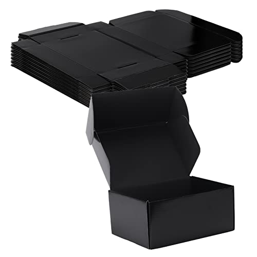 Rempry 9x6x4 Inches Black Shipping Boxes Pack of 20, Small Business Cardboard Mailer Boxes Gift Boxes for Shipping Packaging - Image 1