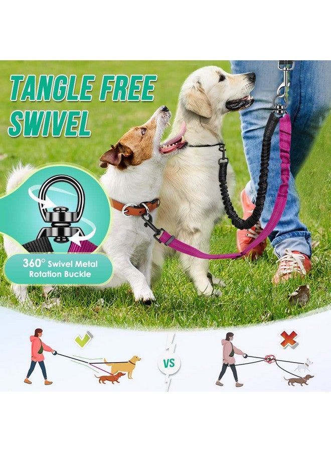 AUTOWT Two Dog Lead, 2 in 1 Upgraded Double Dog Leash Attachment Combine Adjustable Strap and Shock Absorbing Bungee No Tangle Dual Training Splitter for Different Size Dogs - Image 3