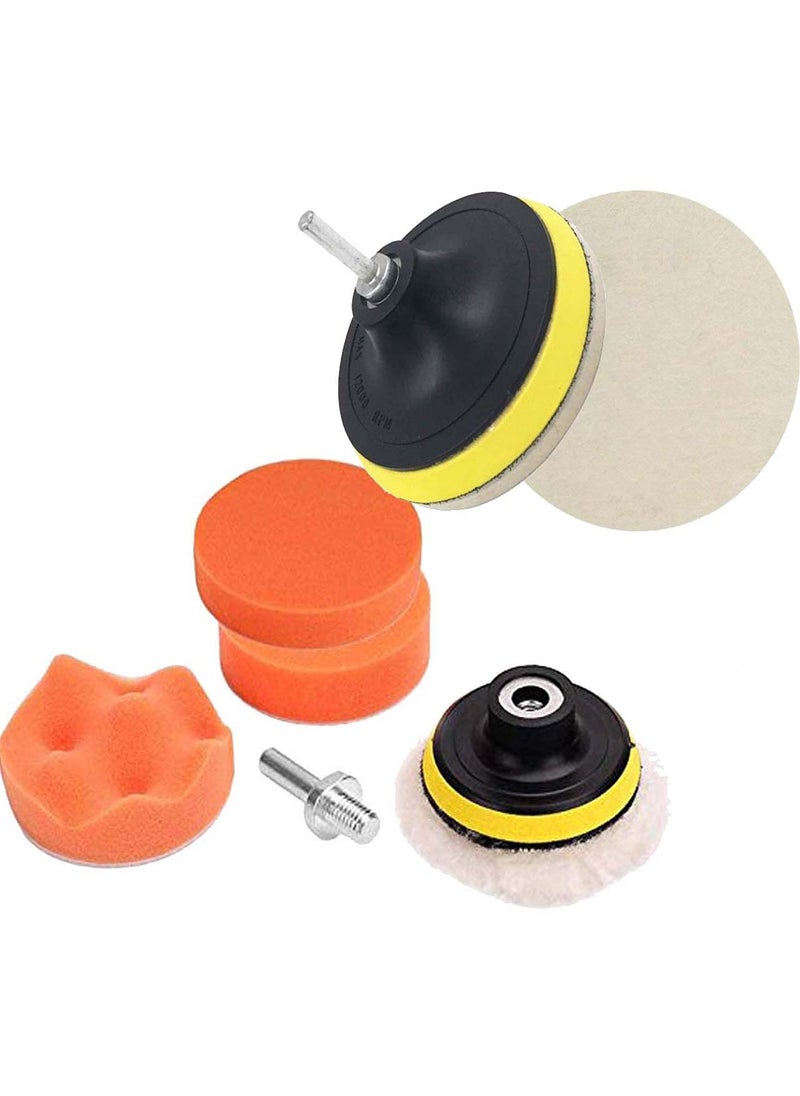 DIY Crafts DIY Crafts 3inch Drill Thread Sucker Wool Cleaning Polishing Sponge Set of 6 Multicolour  - Image 1