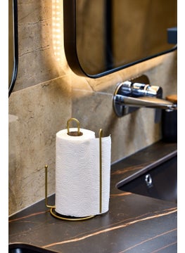 Gold Paper Roll Towel Holder with Separators - Metal Stainless