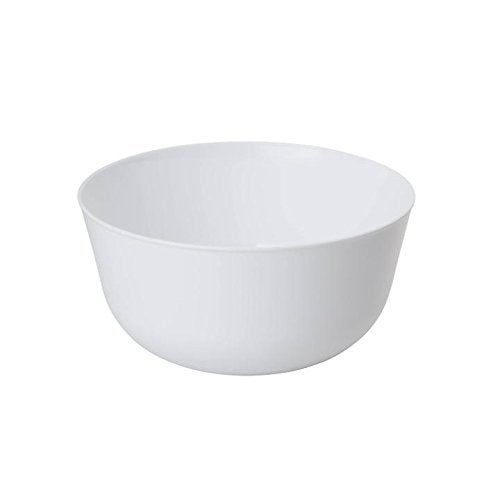 Trendables Premium Trend White Plastic Bowls Disposable Food Grade Plastic Bowls  40 Pack