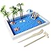 Timani Zen Garden for Desk  Zen Garden Sand Kit Artificial Palm Tree Rakes  Accessories  Meditation Decor Office Home Desktop Relaxation Sandbox Decor 11x8 Inches Wooden Rectangular Tray - Image 4