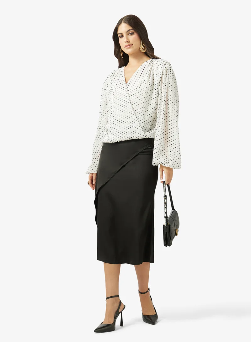 ايلا Draped Column Skirt