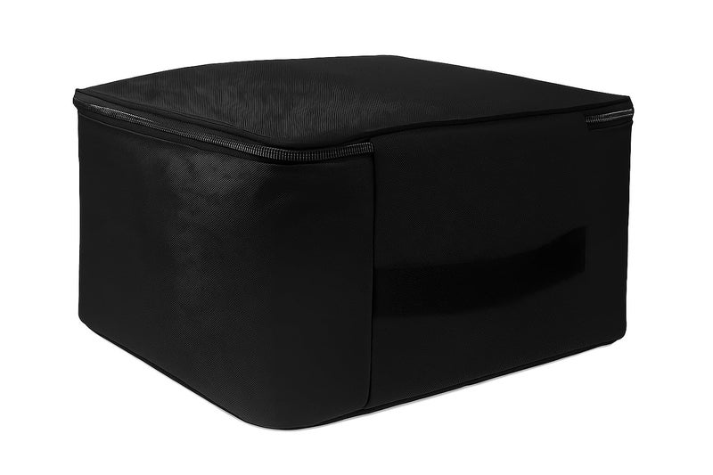 Oxbow Underbed Storage Box | Wardrobe Organizer for Storage | Portable Clothes Organizer for Wardrobe | Smart Cloth Organizer for Storage (Black, MINI-PACK OF 1-39x35x24 CM) - Image 1