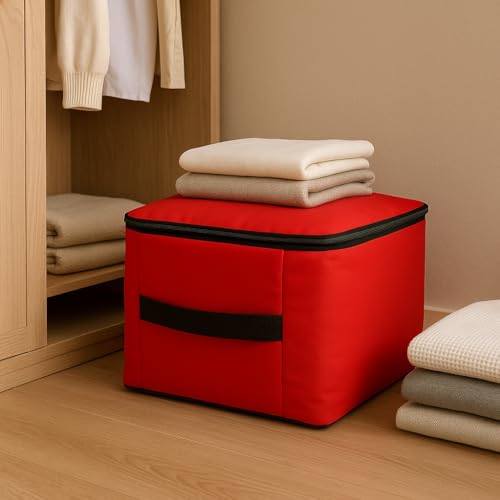 Oxbow Underbed Storage Box | Wardrobe Organizer for Storage | Portable Clothes Organizer for Wardrobe | Smart Cloth Organizer for Storage (Black, MINI-PACK OF 1-39x35x24 CM) - Image 4