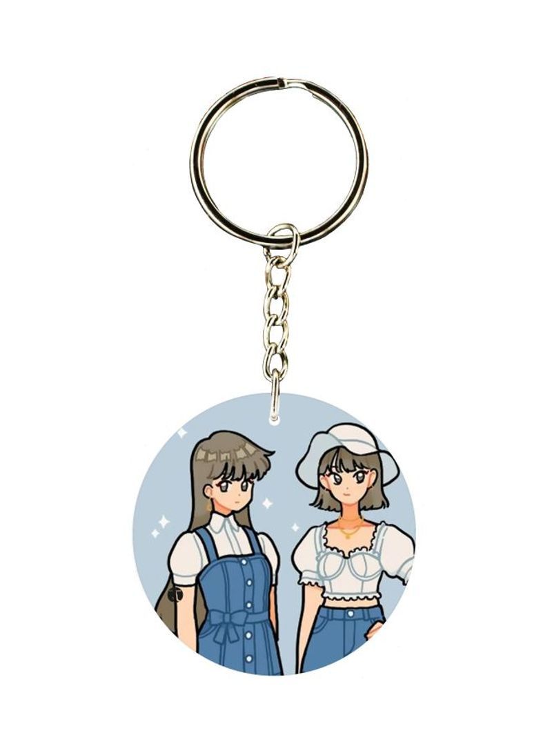 RKN Cartoon Character Printed Keychain