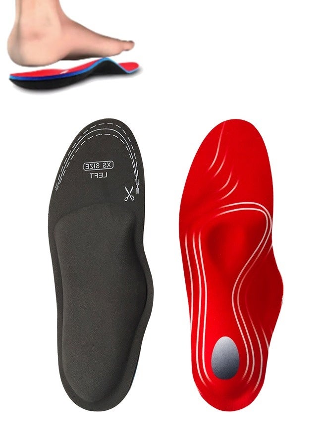 Arch Support Orthotic Insoles,Soft Plantar Fasciitis Insoles, Shock Absorption Cushioning Shoes Insoles for Flat Feet Heel Spurs Foot Pain overpronation for Men Women(L 44-45) - Image 1
