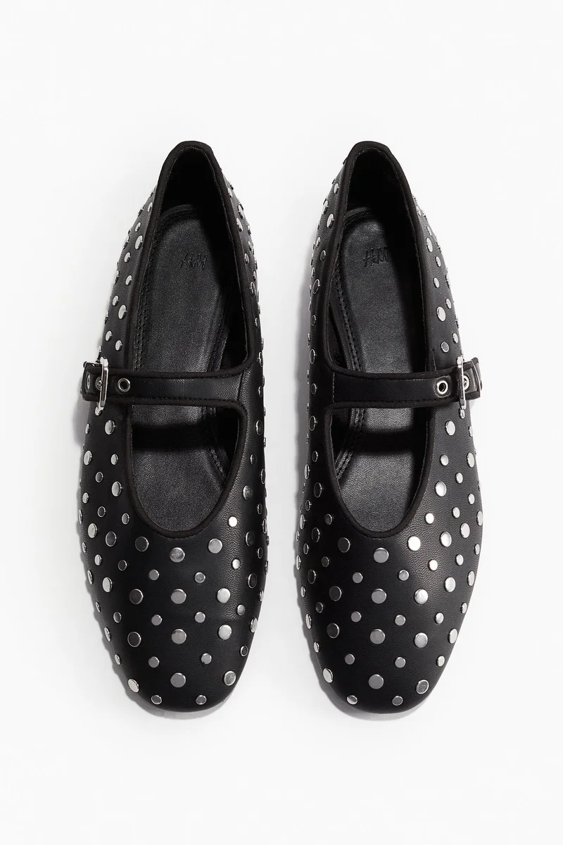 H&M Studded Mary Jane ballet pumps