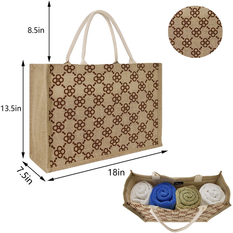 Hibala Woven Large Beach Bag Straw Beach Tote Handmade Weaving Shoulder Tassel Bag Handbag (Classic Pattern) - Image 4