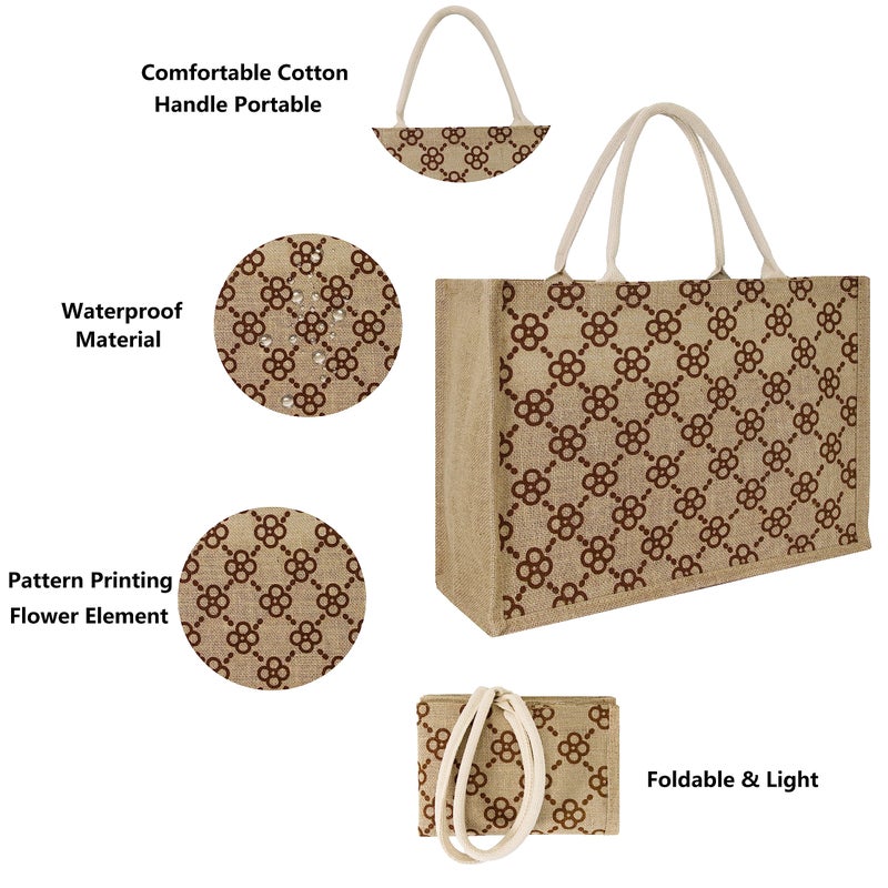 Hibala Woven Large Beach Bag Straw Beach Tote Handmade Weaving Shoulder Tassel Bag Handbag (Classic Pattern) - Image 3