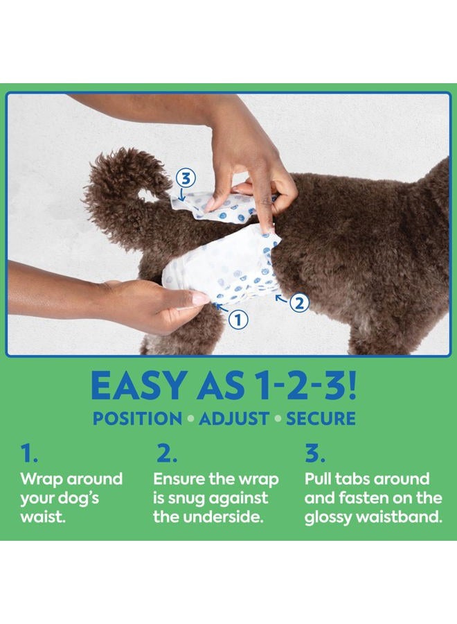 OUT Pet Care Disposable Male Dog Diapers | Absorbent Male Wraps with Leak Proof Fit | Medium/Large, 32 Count - Image 3