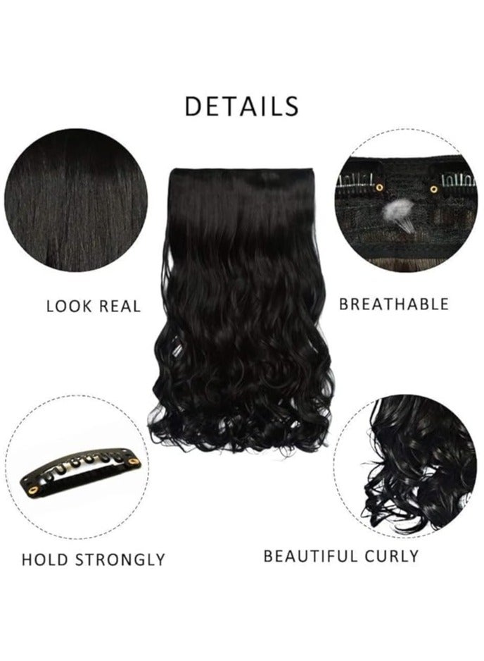 Estelle Eestelle Full Head One Piece Long Straight and Body Wave Hair Extension With 5 Clips Suitable for Women and Girls (Color No 33 Body Wave) - Image 3