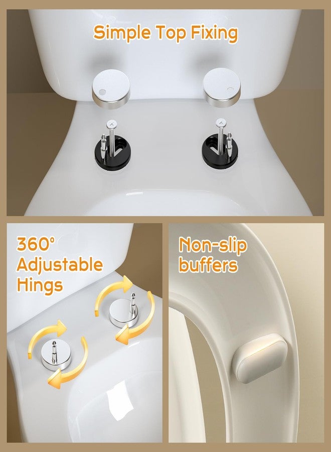 SAMODRA Elongated Toilet Seat with Toddler Toilet Seat Built-In, Slow Close, Quick Release Hinges and Easy Clean (Toddler Toilet Seat) - Image 5