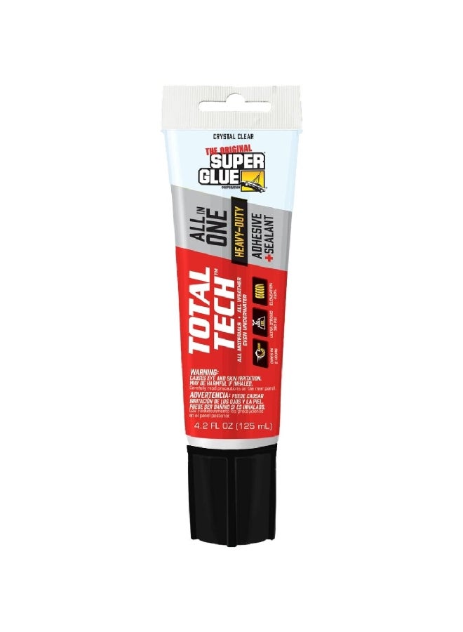 Super Glue Total Tech All-in-One Heavy-Duty Adhesive Sealant Crystal Clear 125 ml 11711004 - Image 1