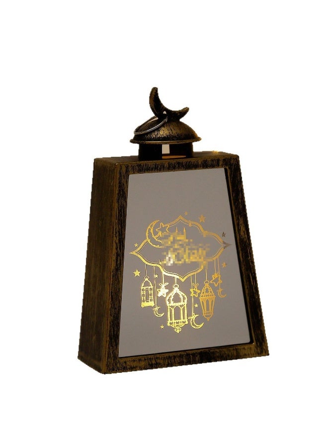 2PCS Ramadan Lantern, Ramadan Decorations Lights, Vintage LED Lantern Hollow Design Decorations for Ramadan Holiday Table Decor - Image 5