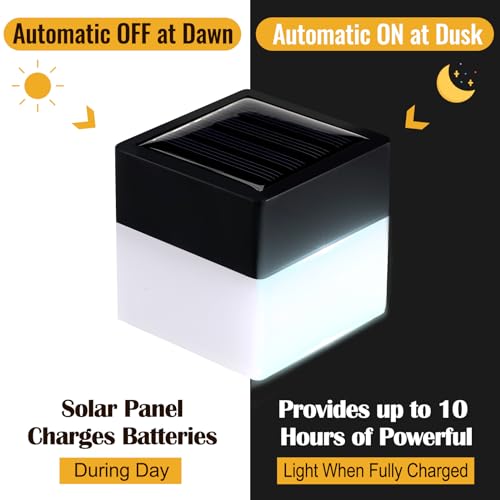 Tujoe 25 Pack Solar Fence Post Cap Lights 2In x 2In (5cm x 5cm) (White) - Image 4