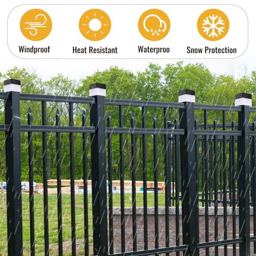 Tujoe 25 Pack Solar Fence Post Cap Lights 2In x 2In (5cm x 5cm) (White) - Image 5