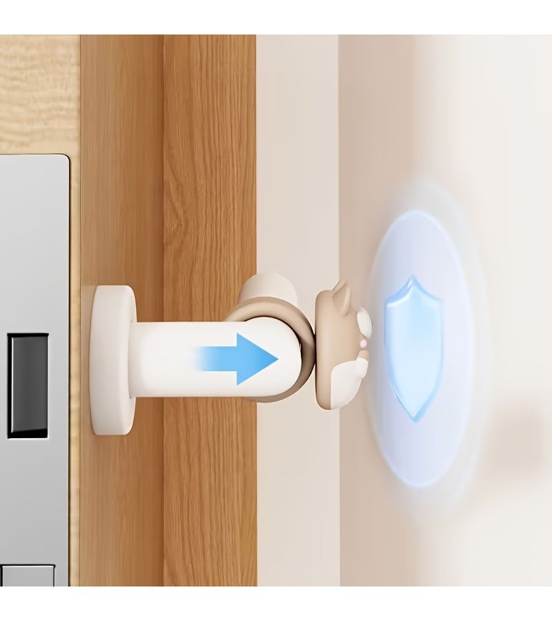 1pc Door Handle Anti Collision Pad Silicone Door Knob Protector Penguin Style Wall Furniture Scratch Prevention Noise Reduction Bumper For Home Use 3 Colors Optional - Image 4