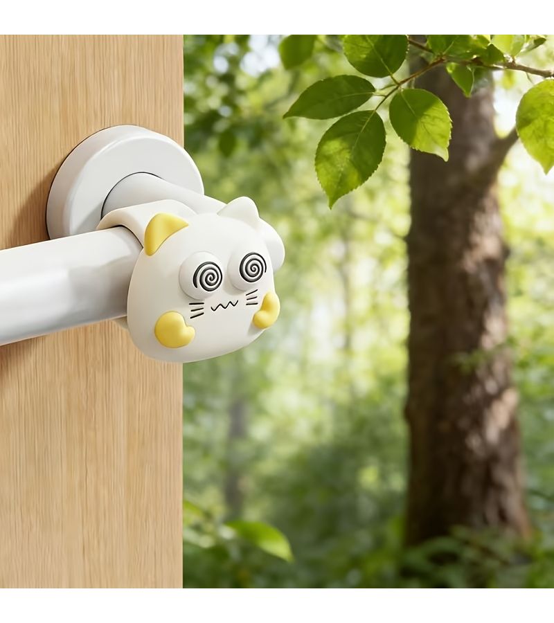 1pc Door Handle Anti Collision Pad Silicone Door Knob Protector Penguin Style Wall Furniture Scratch Prevention Noise Reduction Bumper For Home Use 3 Colors Optional - Image 5